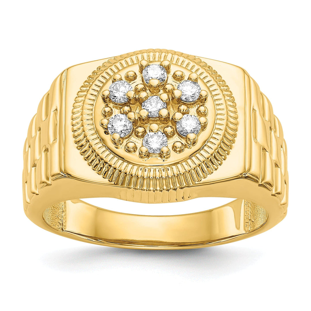Lovely Rita's Ring Stock Size Ring Are Refundable Size 10 14k Yellow Gold Polished Men's 1/4ct. Diamond Ring