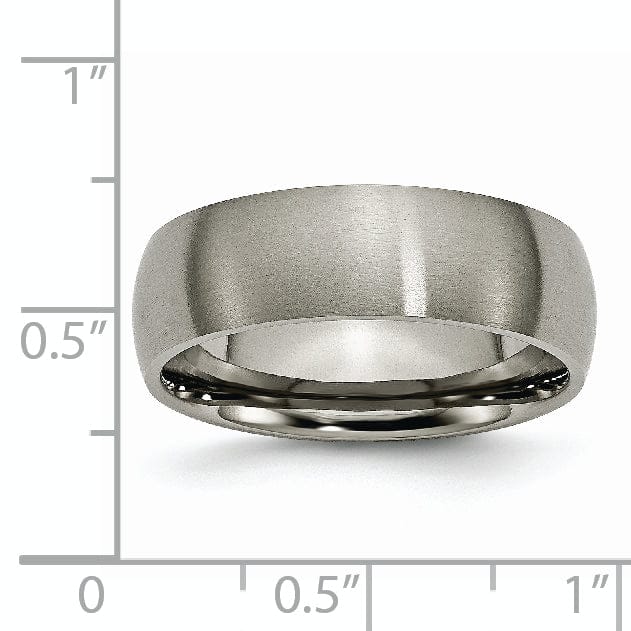 Bridal Ring Titanium Brushed 7MM Band