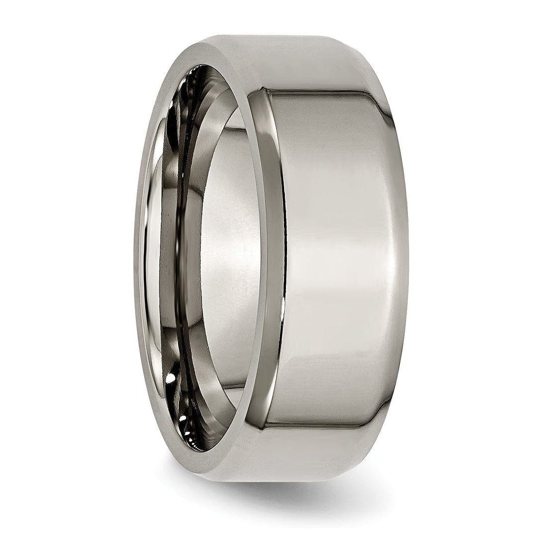 Bridal Ring Titanium Brushed Beveled Wedding Band