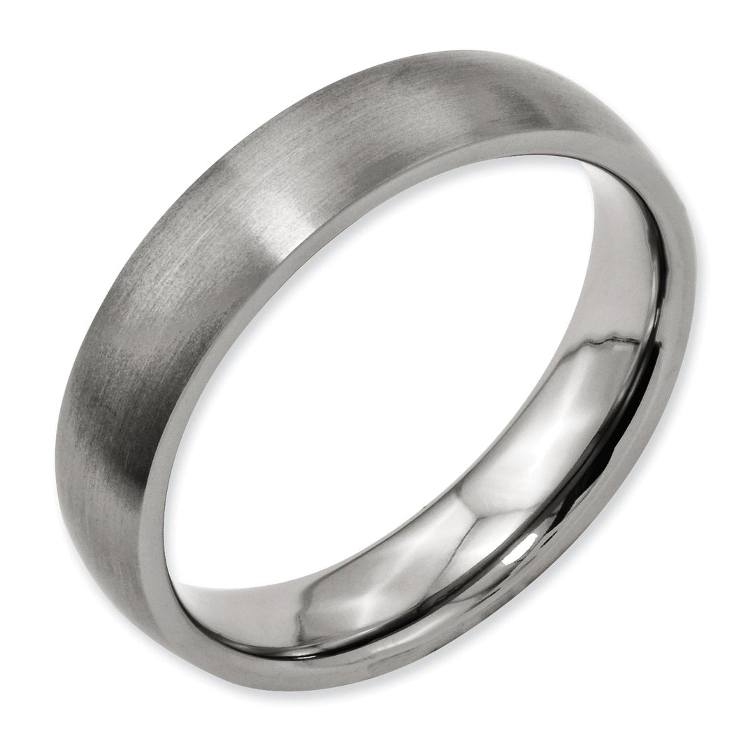 Bridal Ring Titanium Brushed Comfort Fit Wedding Band