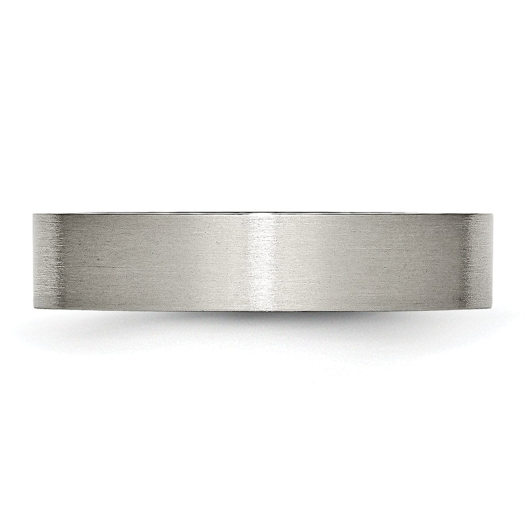 Bridal Ring Titanium Brushed Flat Wedding Band