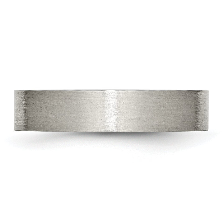 Bridal Ring Titanium Brushed Flat Wedding Band