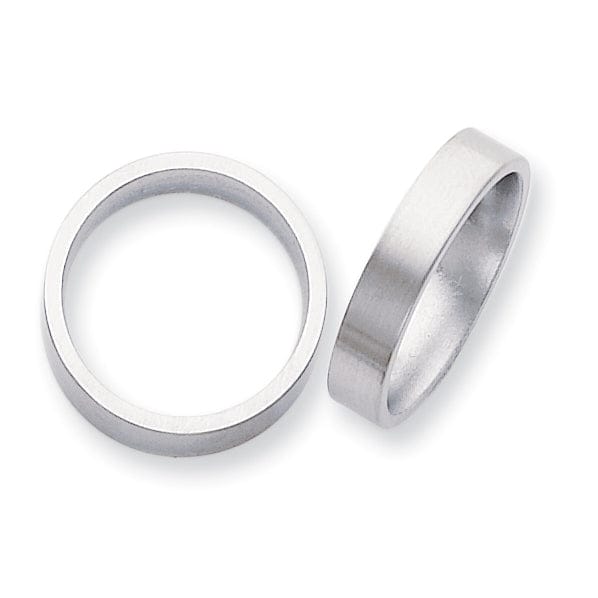 Bridal Ring Titanium Brushed Flat Wedding Band
