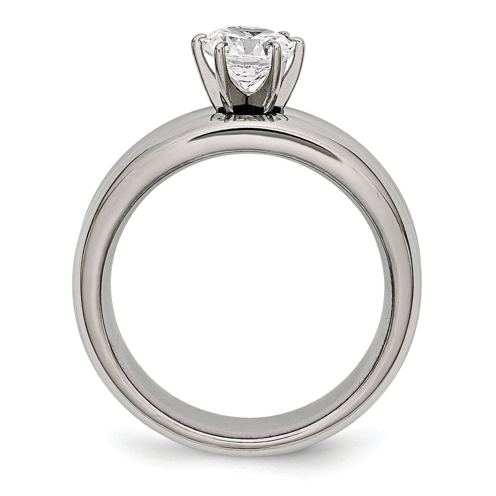 Bridal Ring Titanium cubic zirconia ring
