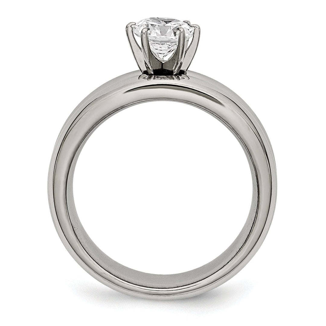 Bridal Ring Titanium cubic zirconia ring