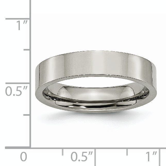 Bridal Ring Titanium Flat Polished Band