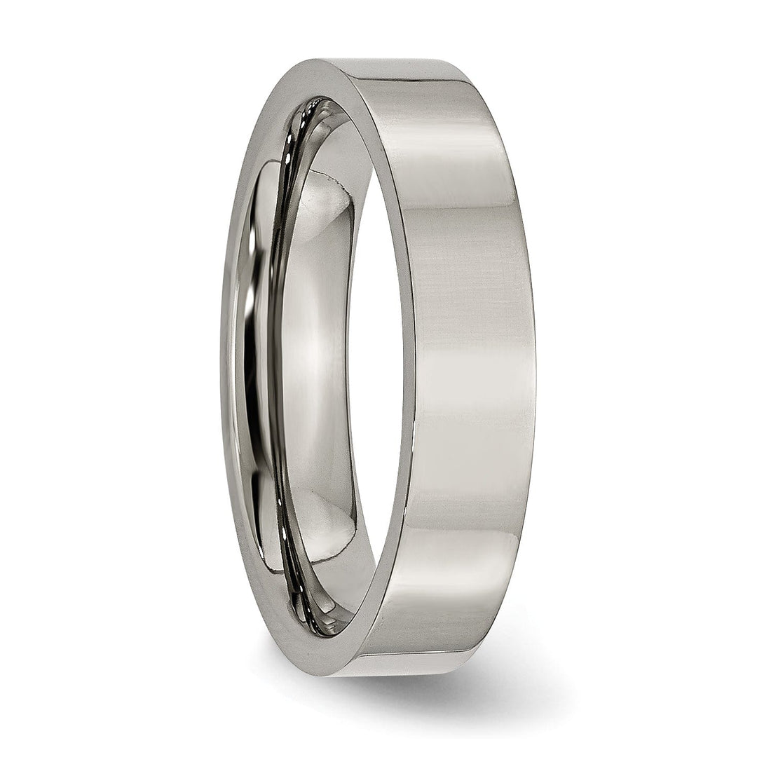 Bridal Ring Titanium Flat Polished Band