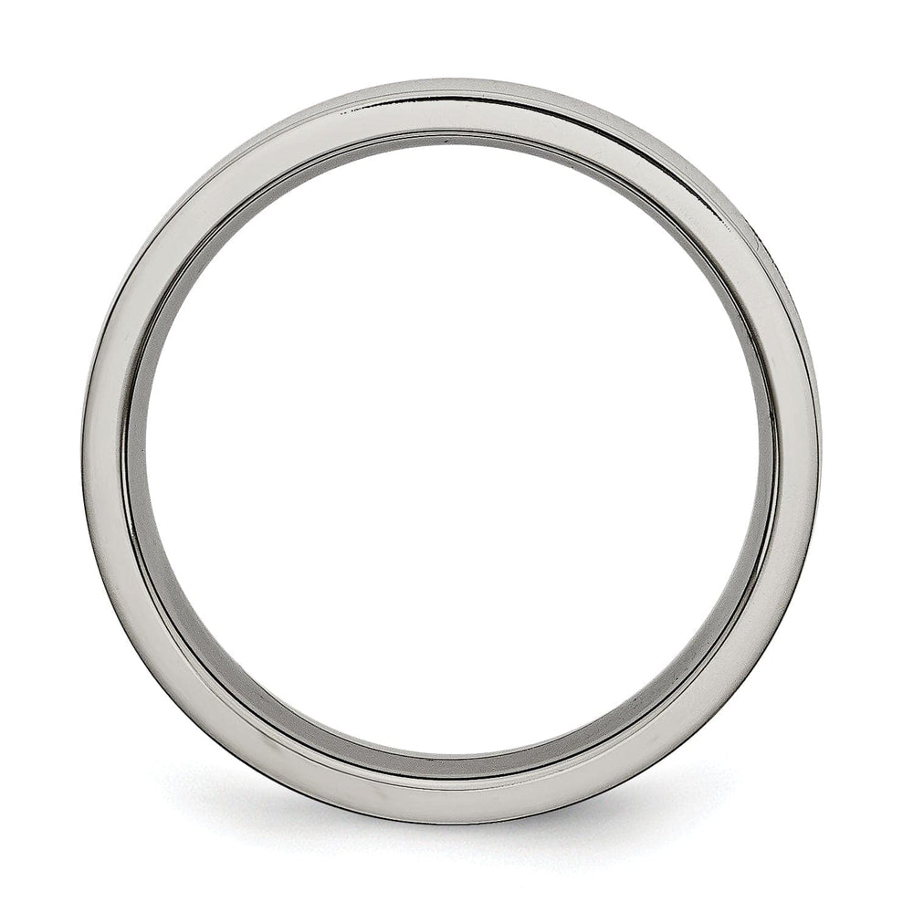 Bridal Ring Titanium Flat Polished Band
