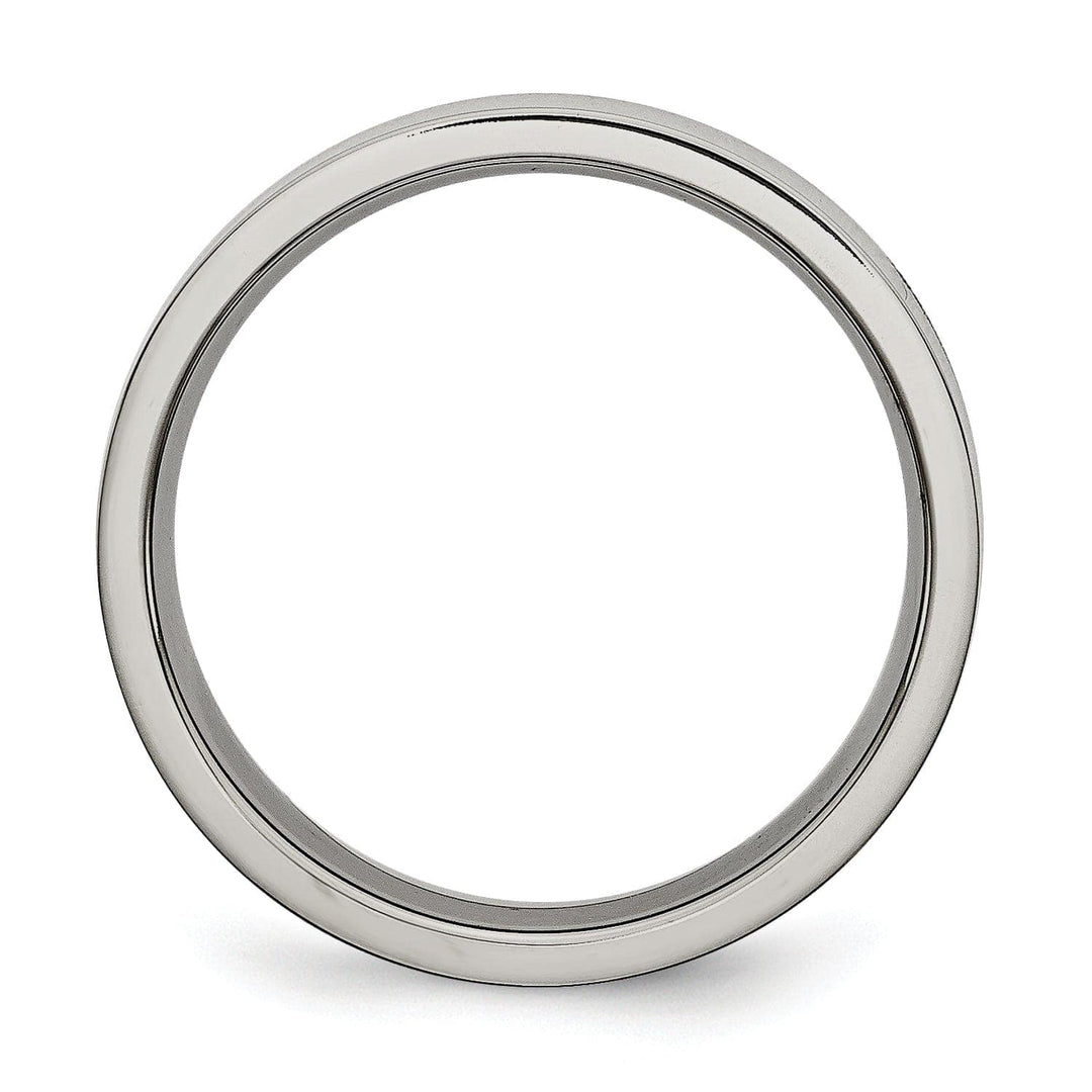 Bridal Ring Titanium Flat Polished Band