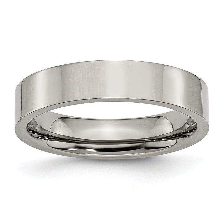 Bridal Ring Titanium Flat Polished Band