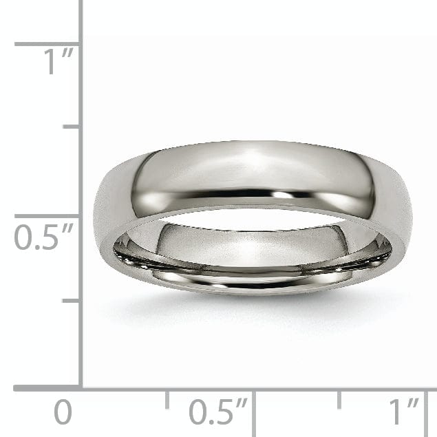 Bridal Ring Titanium Polished 5MM Band