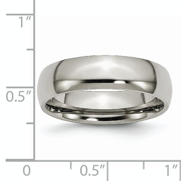 Bridal Ring Titanium Polished Comfort Fit Wedding Band