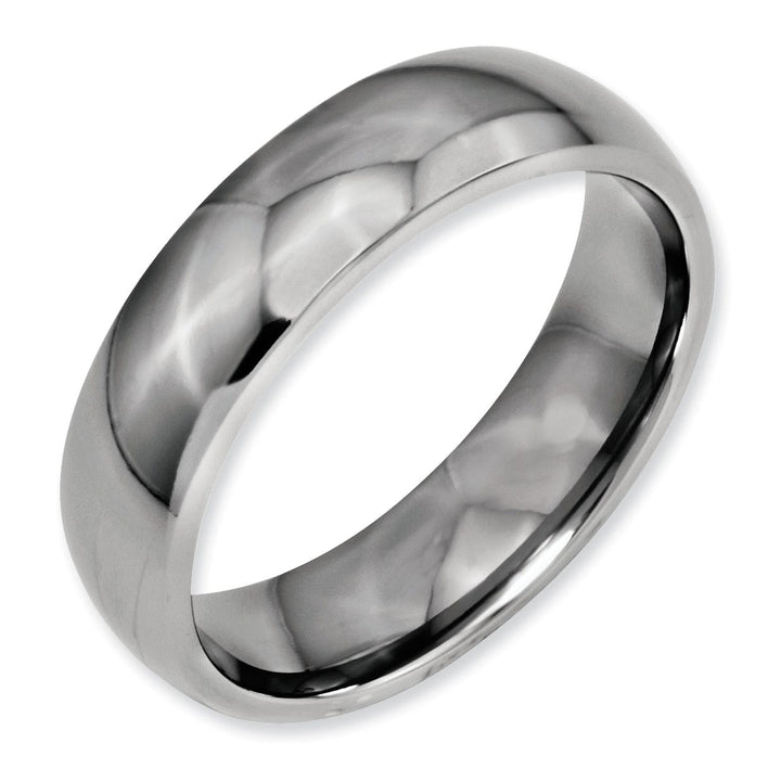 Bridal Ring Titanium Polished Comfort Fit Wedding Band