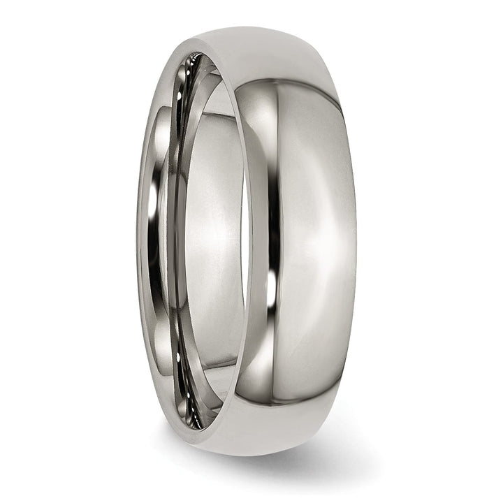 Bridal Ring Titanium Polished Comfort Fit Wedding Band