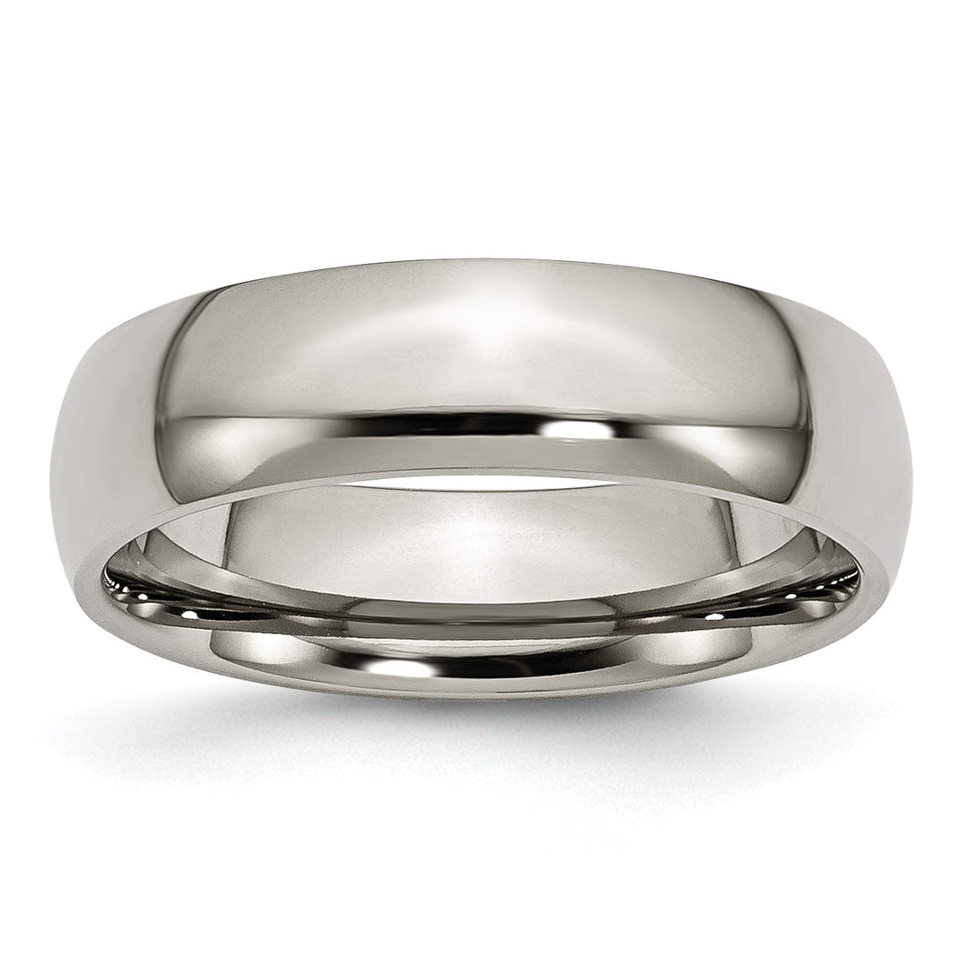 Bridal Ring Titanium Polished Comfort Fit Wedding Band