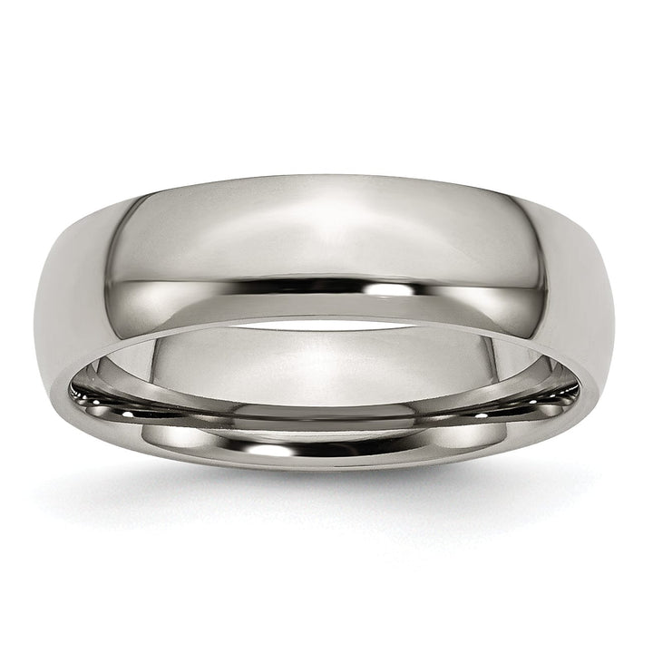 Bridal Ring Titanium Polished Comfort Fit Wedding Band