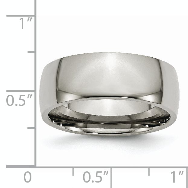 Bridal Ring Titanium Polished Comfort Fit Wedding Band
