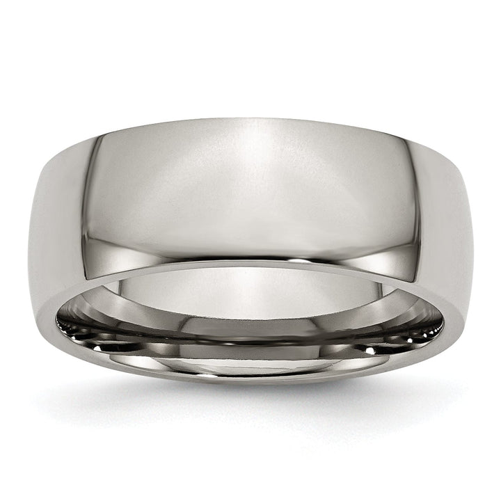 Bridal Ring Titanium Polished Comfort Fit Wedding Band