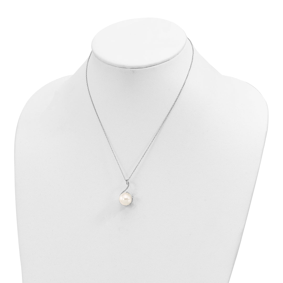 Majestik Shell Pearls Sets Majestik Pearl CZ Earring Necklace Set