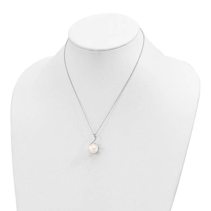 Majestik Shell Pearls Sets Majestik Pearl CZ Earring Necklace Set