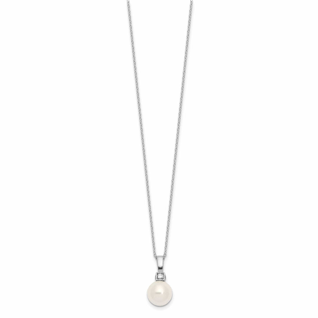 Majestik Shell Pearls Sets Majestik Pearl CZ Earring Necklace Set