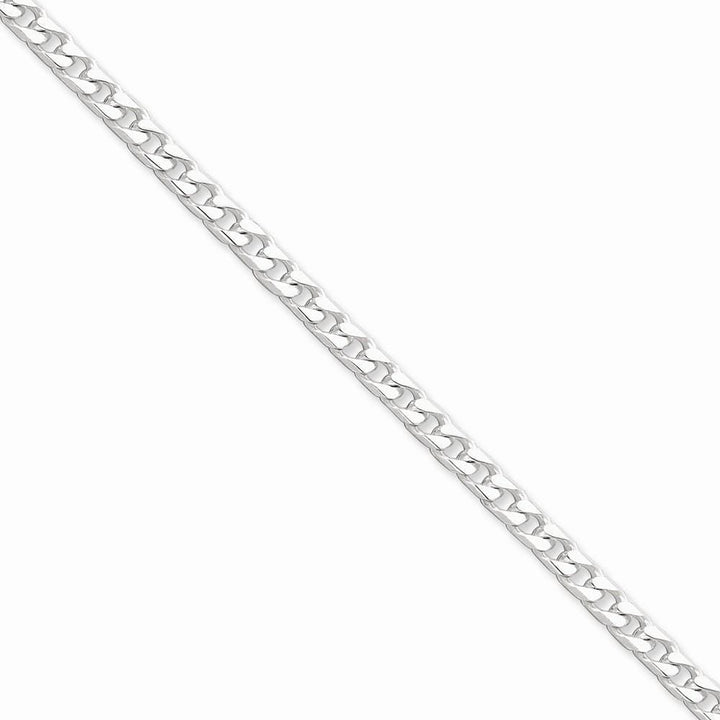 Silver Polished 4.50-mm Solid Curb Link Chain