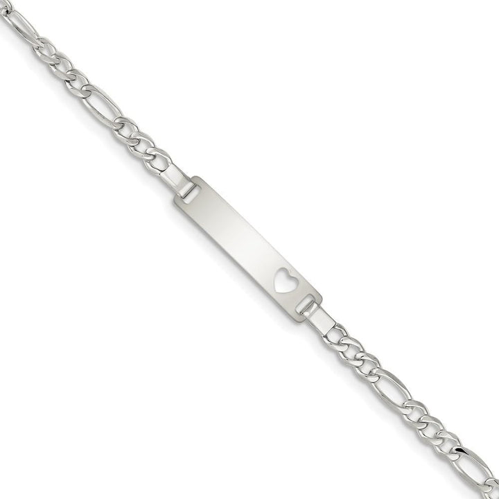 Silver Polished Engravable Baby ID Bracelet