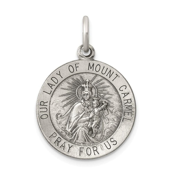 Sterling Silver Antiqued Our Lady of Mount Carmel