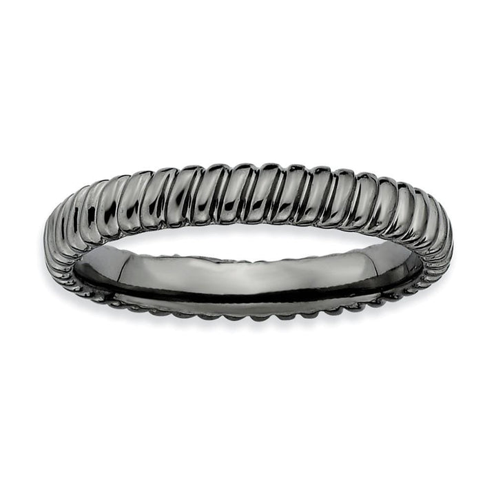 Sterling Silver Black-Plated Ring