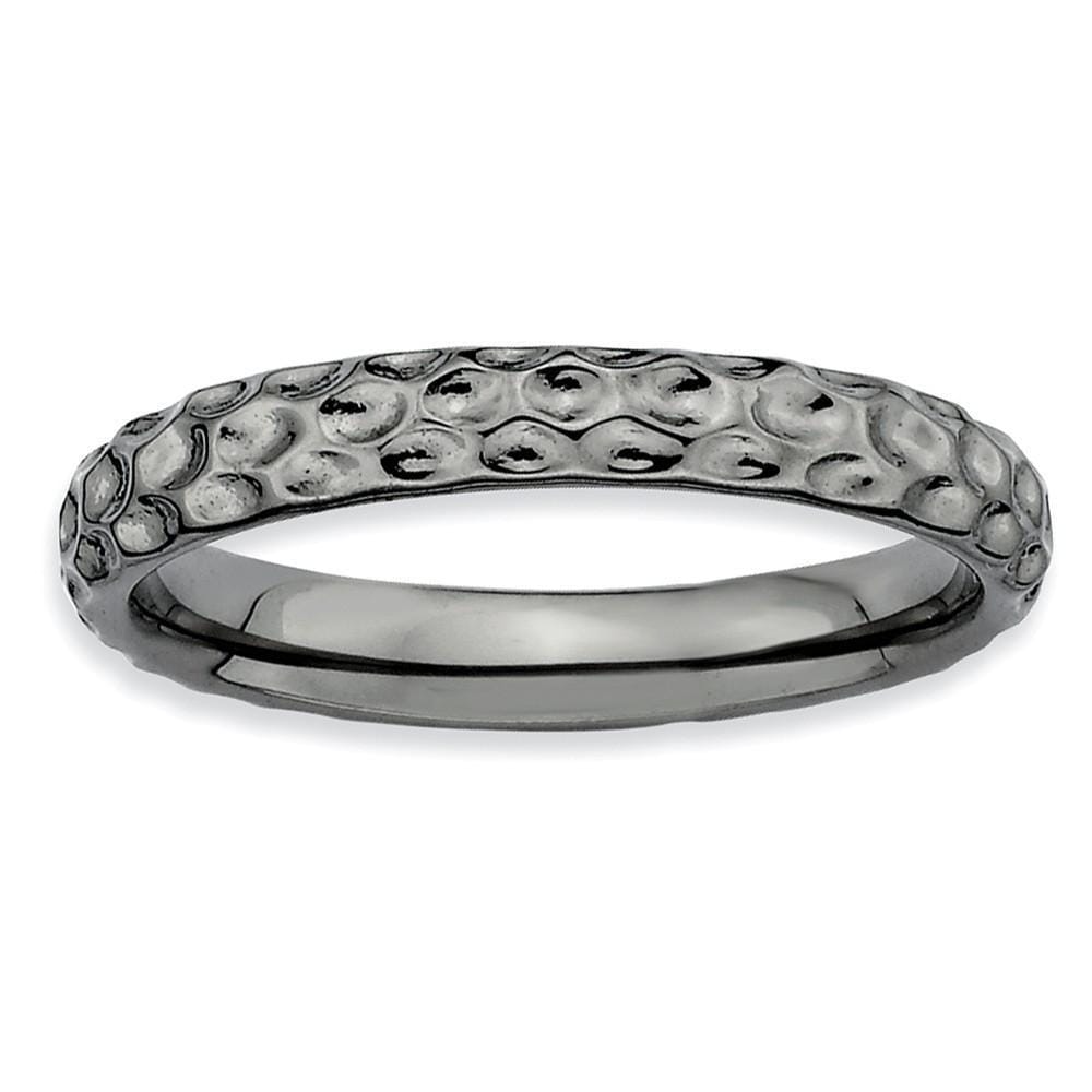 Sterling Silver Black-Plated Ring