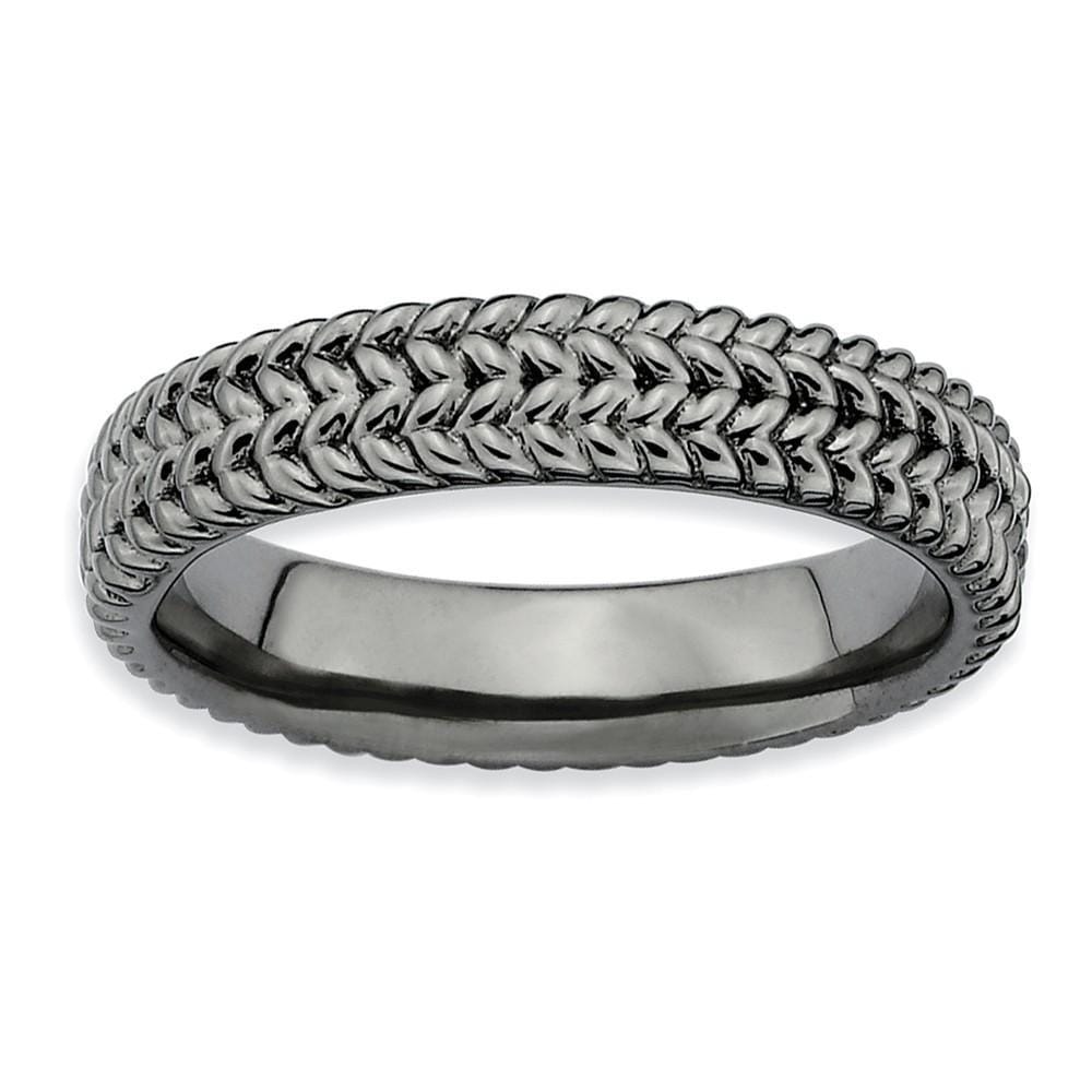 Sterling Silver Black-Plated Ring