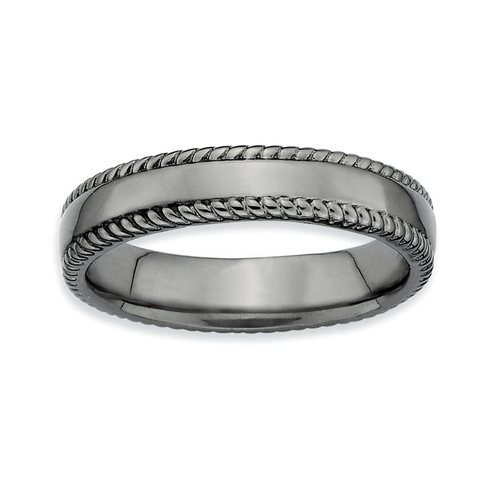 Sterling Silver Black-Plated Ring