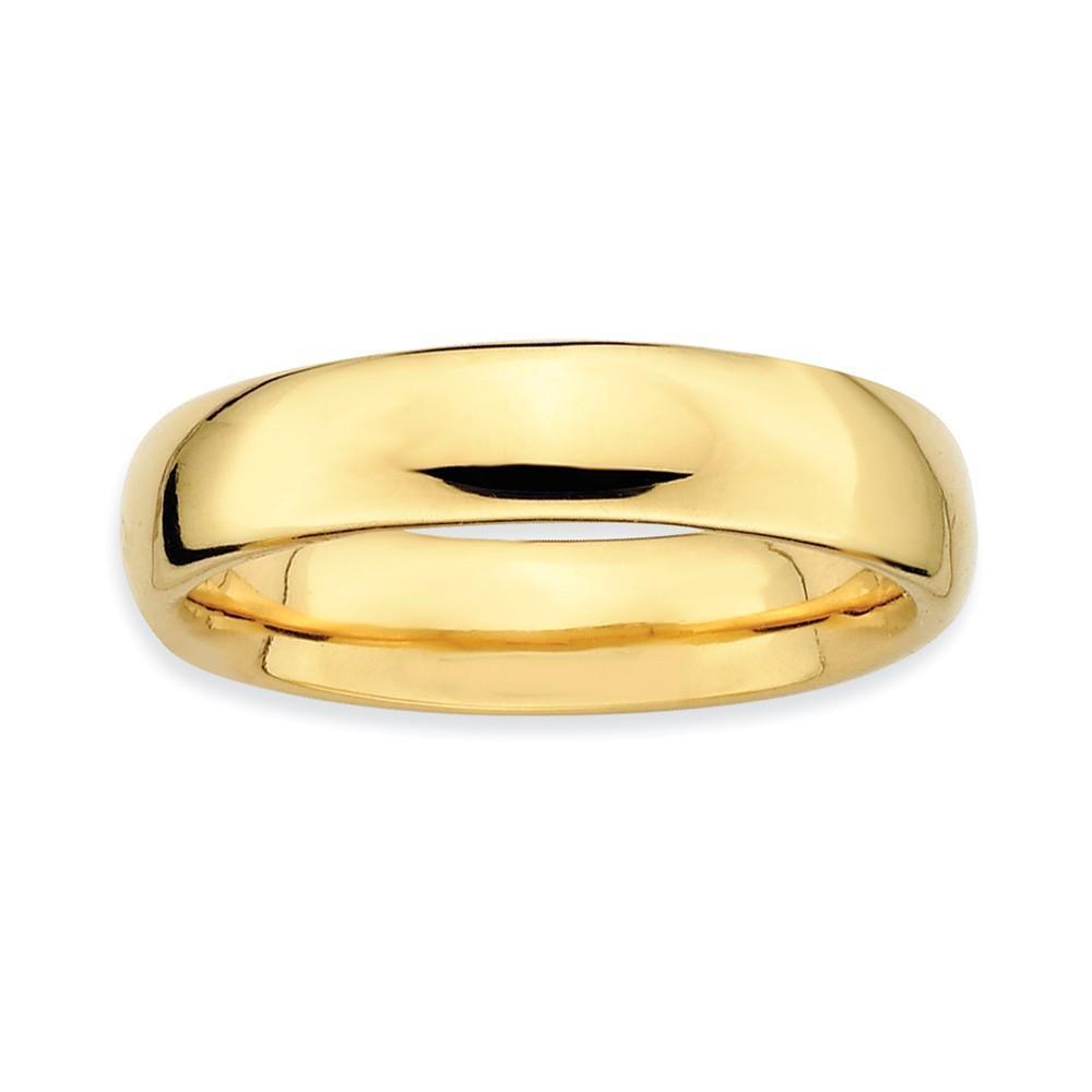 Sterling Silver Gold-Plated Polished Ring