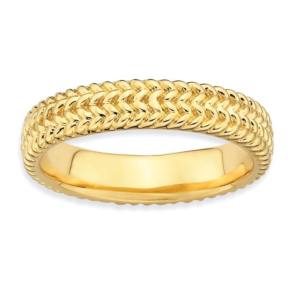 Sterling Silver Gold-Plated Ring