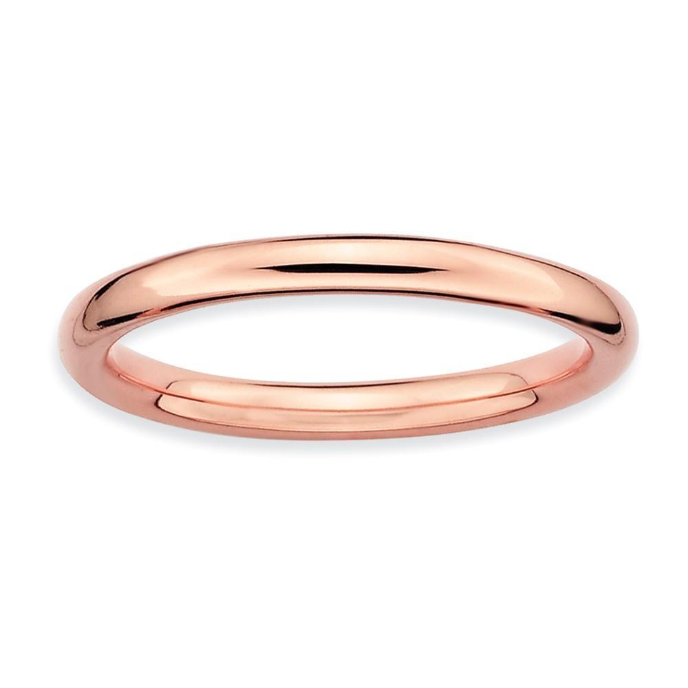 Sterling Silver Pink-Plated Polished Ring