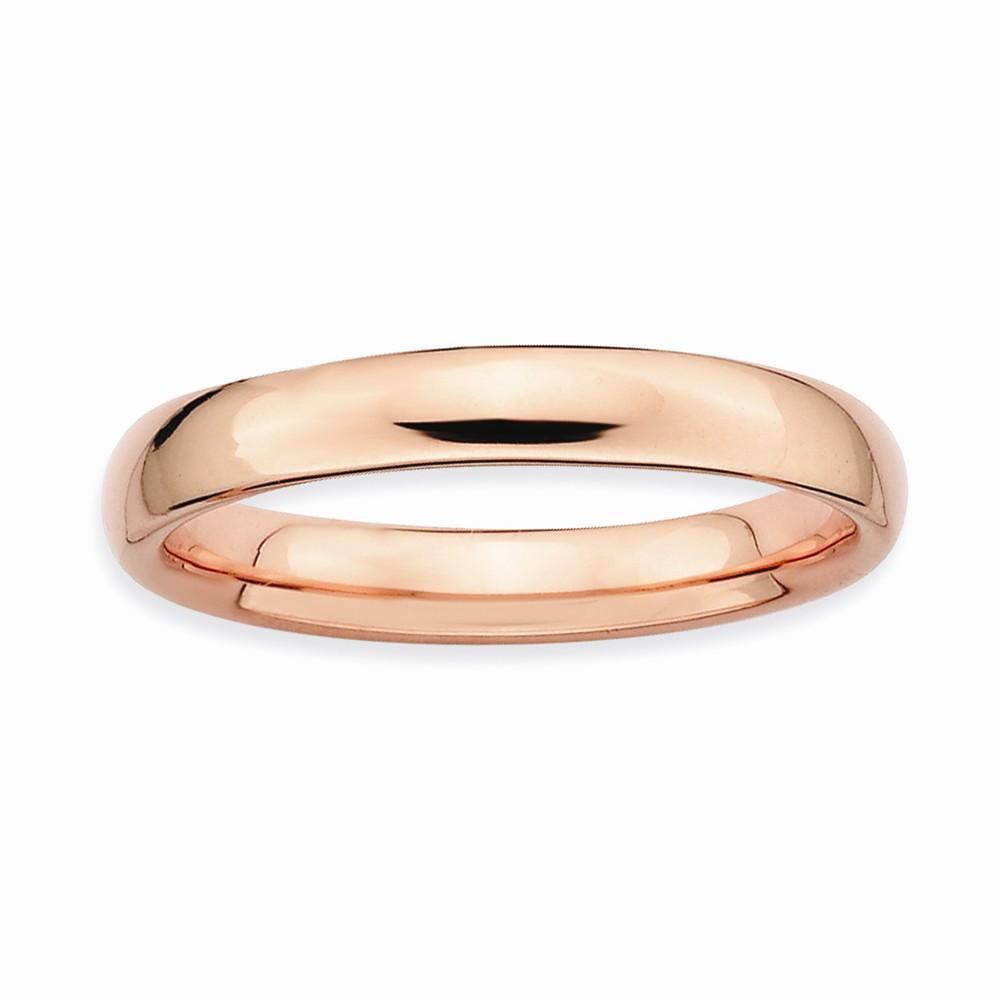 Sterling Silver Pink-Plated Polished Ring