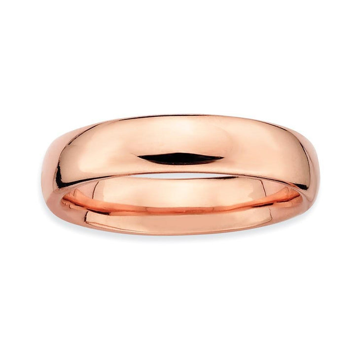 Sterling Silver Pink-Plated Polished Ring