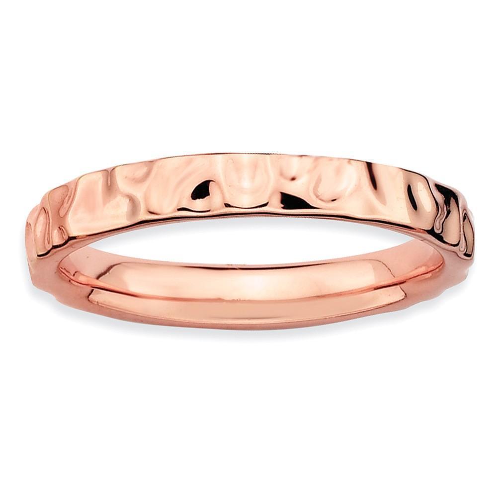 Sterling Silver Pink-Plated Ring