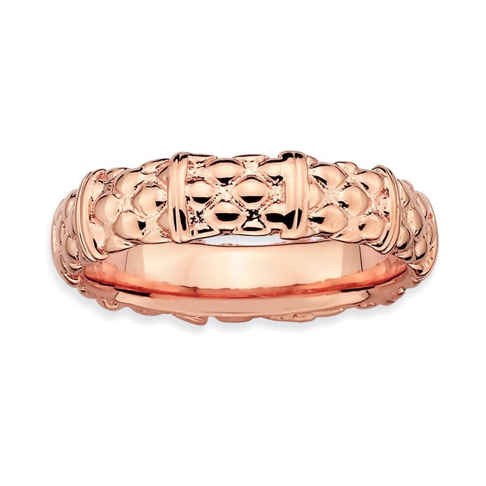 Sterling Silver Pink-Plated Ring