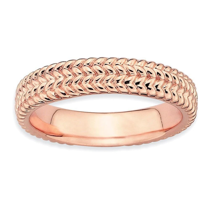 Sterling Silver Pink-Plated Ring