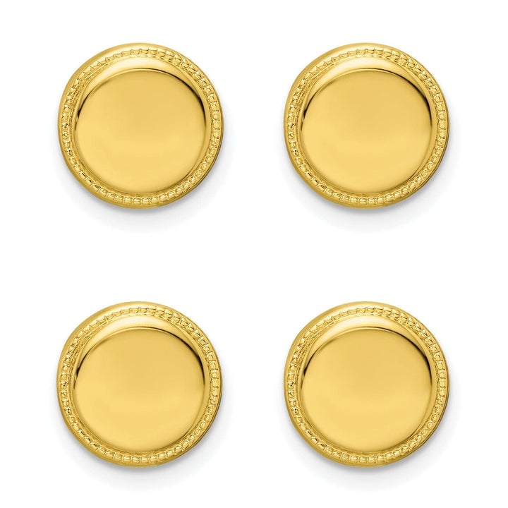 Kelly Waters Studs Gold Plated Four Piece Beaded Tuxedo Studs