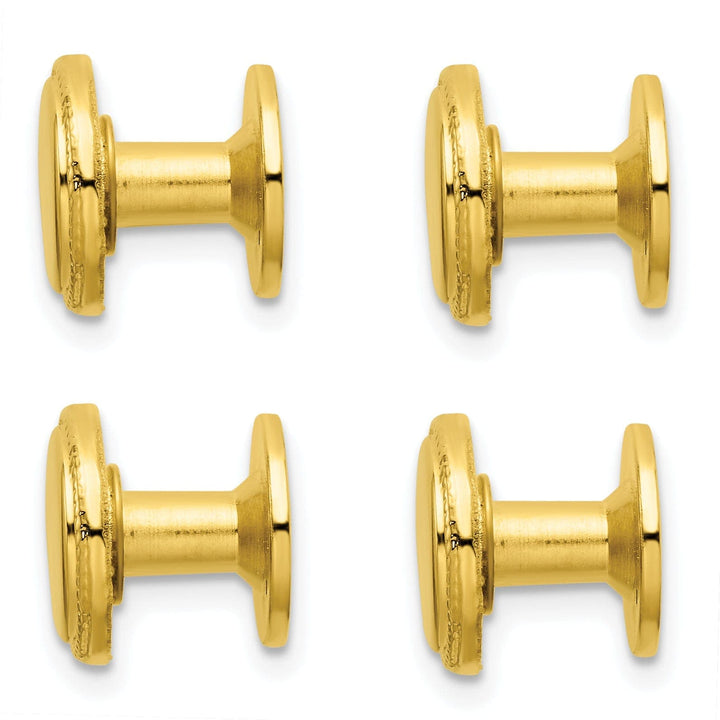 Kelly Waters Studs Gold Plated Four Piece Beaded Tuxedo Studs