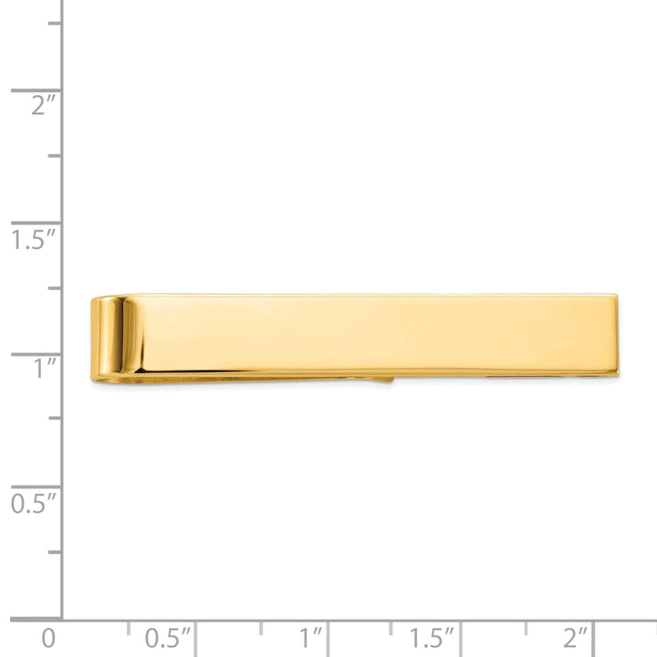 Lovely Rita's Tie Bar 14k Yellow Gold Solid Flat Design Tie Bar