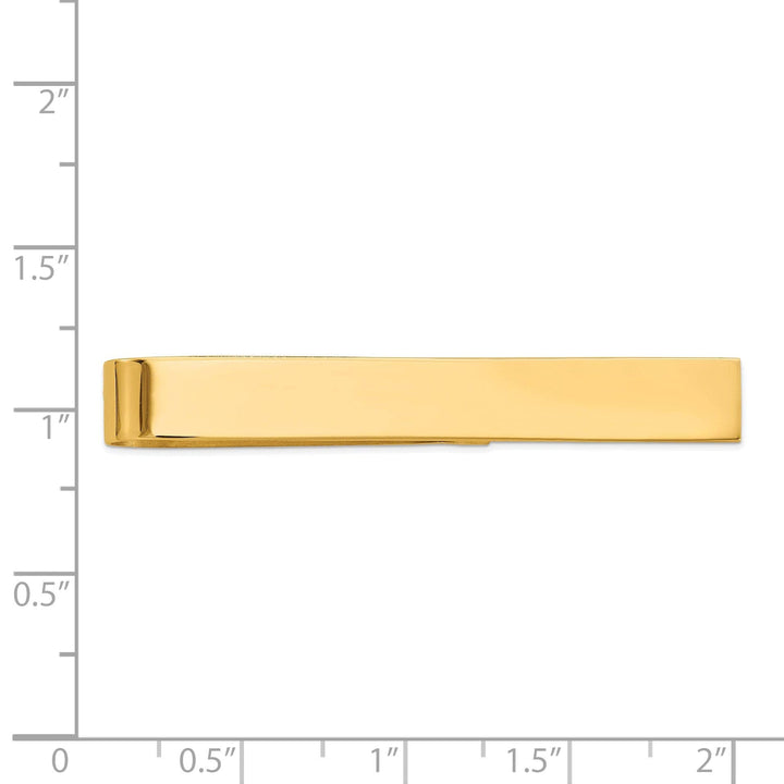 Lovely Rita's Tie Bar 14k Yellow Gold Solid Flat Design Tie Bar