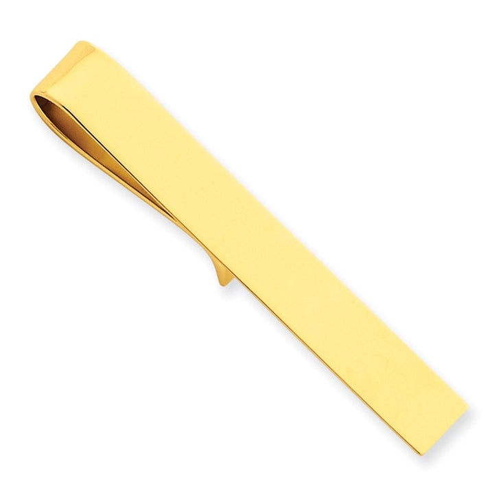 Lovely Rita's Tie Bar 14k Yellow Gold Solid Flat Design Tie Bar