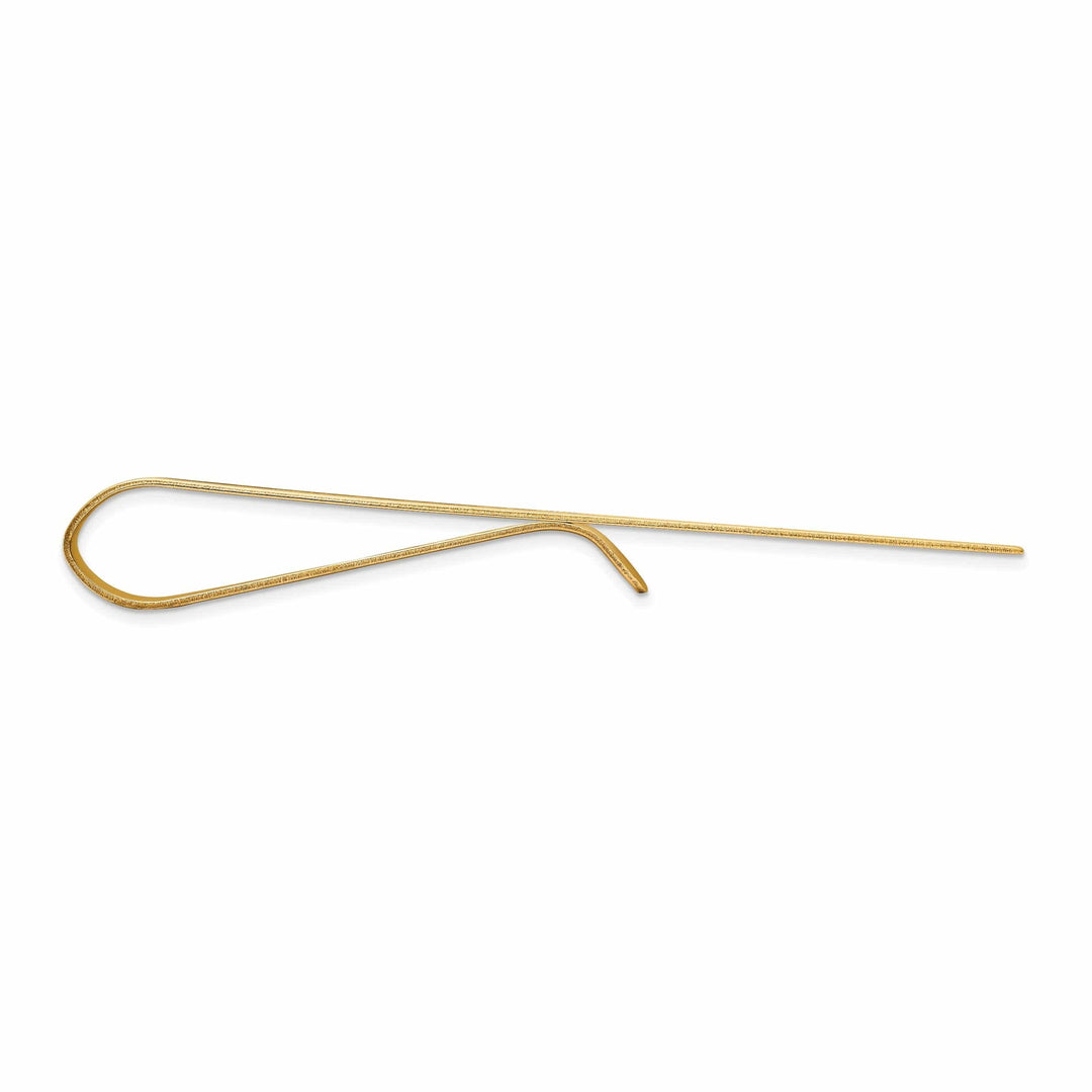 Lovely Rita's Tie Bar 14k Yellow Gold Solid with Line Design Tie Bar