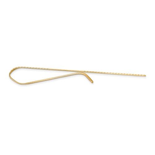 Lovely Rita's Tie Bar 14k Yellow Gold Solid with Line Design Tie Bar
