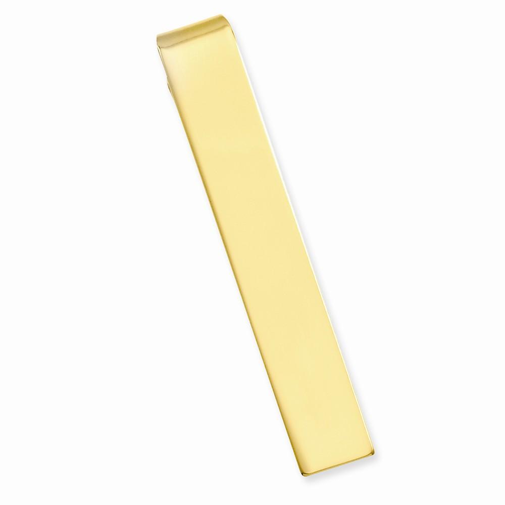Jere Collection Tie Bar No Engraving Yellow Gold Plated Polished Finish Tie Bar