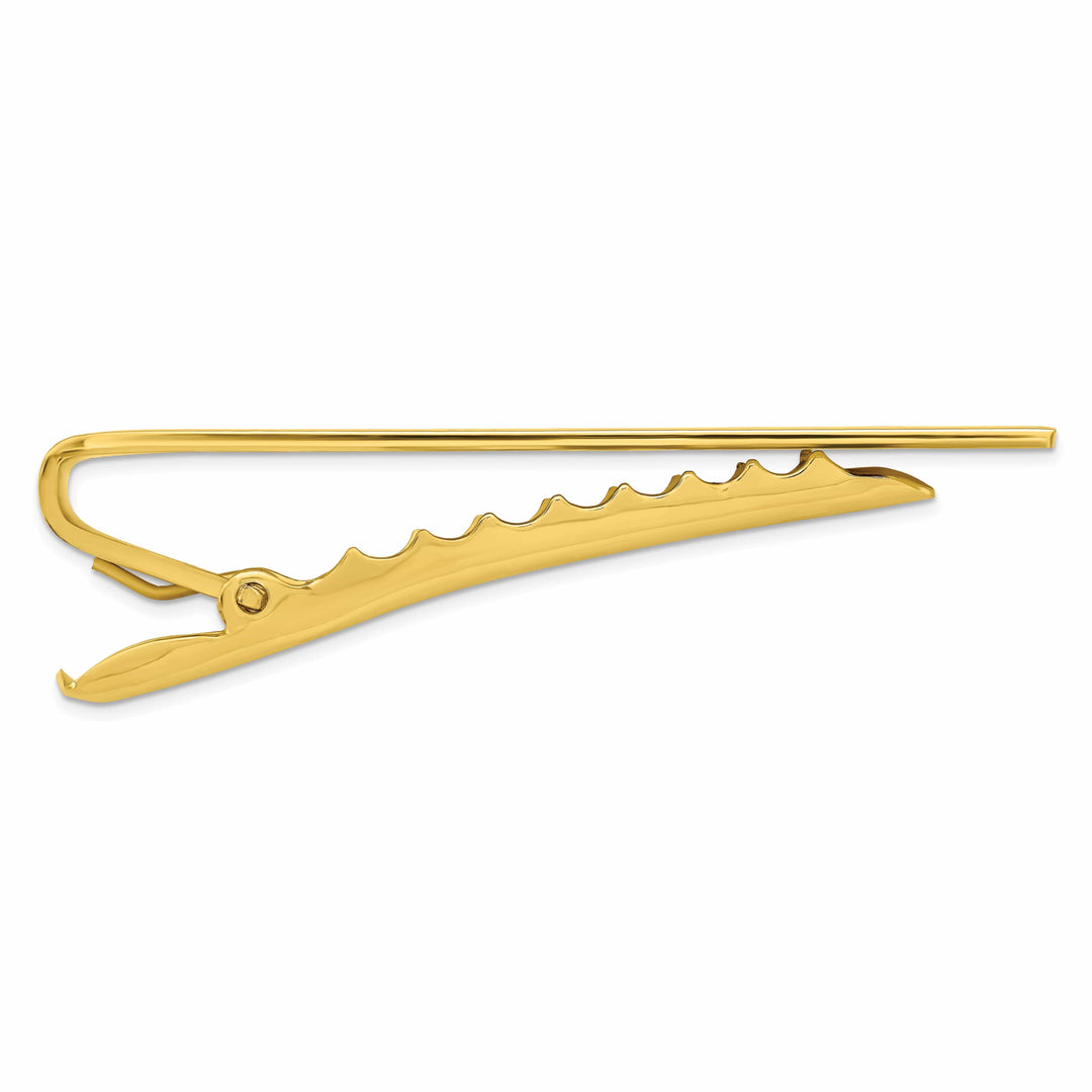 Jere Collection Tie Bar Yellow Gold Plated .01 Carat Diamond Tie Bar
