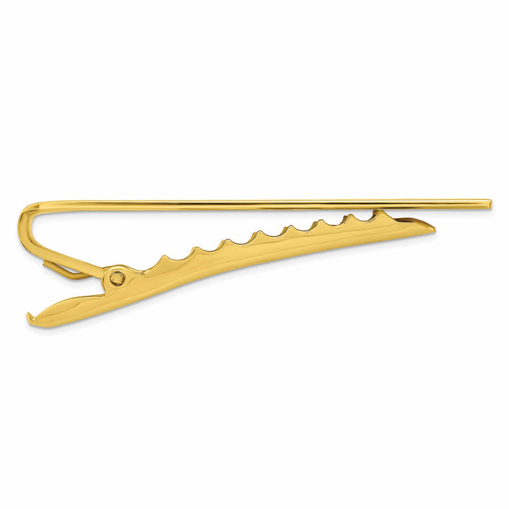 Jere Collection Tie Bar Yellow Gold Plated .01 Carat Diamond Tie Bar